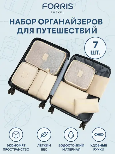 Набор органайзеров для чемодана 7 в 1, сумки для одежды, обуви, косметики, путешествий