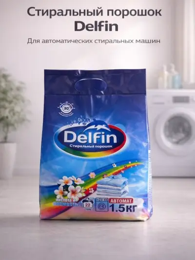 Стиральный порошок Delfin, автомат, 1.5 кг